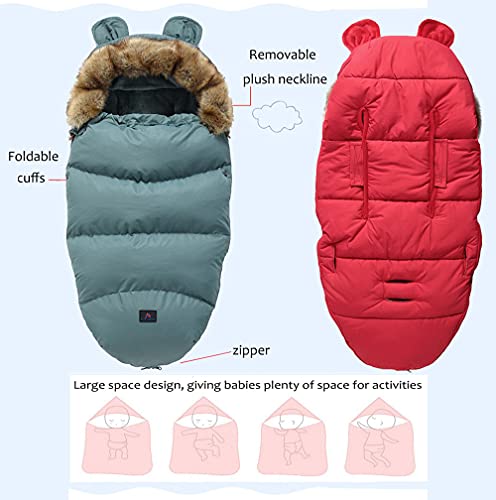 Saco de Silla de Paseo Universal,Saco de Dormir Térmico para Bebé,Funda de Pie para cochecito de Invierno,Accesorios Cochecito,Resistente al Viento,Impermeable,Resistente al Frío (Negro)