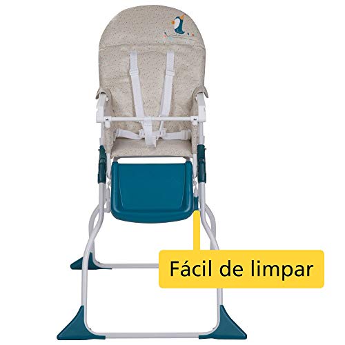 Safety 1st Keeny Trona evolutiva, Trona bebé compacta, plegable óptimo para espacios pequeños, ajustable crece con el niño, 6 meses - 3 años, color happy day