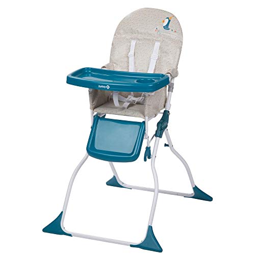 Safety 1st Keeny Trona evolutiva, Trona bebé compacta, plegable óptimo para espacios pequeños, ajustable crece con el niño, 6 meses - 3 años, color happy day