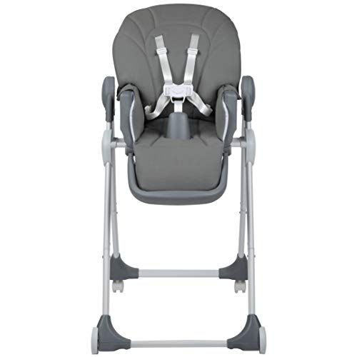 Safety 1st Looky Trona para bebé evolutiva y reclinable en 3 posiciónes, ajustable en altura, plegable compacto con 4 ruedas, color Warm Grey