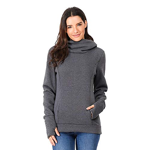 SamMoSon Blusa Embarazada Encaje Mujer Lactancia Manga Larga Navidad Premama Blusas De Embarazada Sudaderas con Capucha De Maternidad De Maternidad De Manga Larga con Capucha De Lactancia Sudaderas