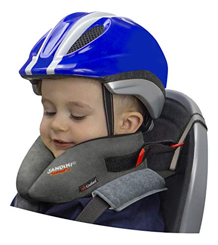 SANDINI SleepFix® Kids BIKE – Cojín cervical con función de sujeción y compensación de temperatura - Accesorio de asiento infantil para bicicleta - Evita que la cabeza de su hijo caiga mientras duerme