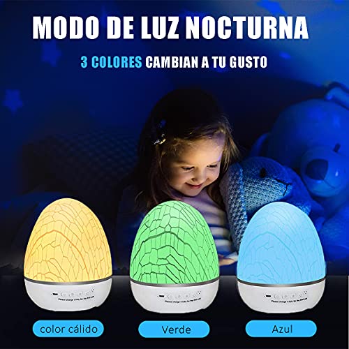 Satohom Proyector Estrellas para Niños Regalo San Valentin para Mujer Lámpara Proyector Luz Nocturna Infantil Luz de Noche para Bebé Dormitorio Proyector Infantil Música 360° Rotación Luz Estelar