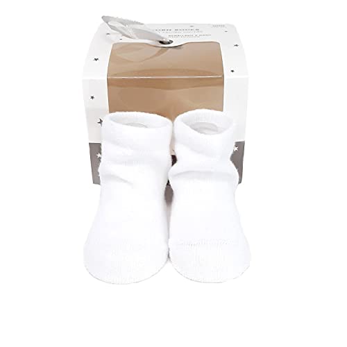 Set de Regalos para Bebés Personalizados - Mi Caramelo - Cojín con forma de Caramelo de Bebé personalizado, Calcetines de Primera Puesta y Muselina de Lactancia - Cesta de Recién Nacido. (Blanco)