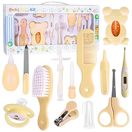 Set Para Cuidado Del Bebé, RoseFlower 13 piezas kit Aseo Bebé Recien Nacido Higiene - Bebé Kit de Cuidado de Salud Seguro Infantil Enfermera Diaria Herramienta para el Uso Diario, Regalos para Bebes