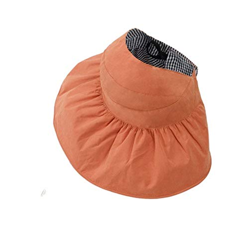 SHJIA Ambos Lados Pueden Usar Sombrero De Protección UV, Sombrero De Pescador Vacío para Padres E Hijos, Sombrero De Sol Adulto Plegable De Aleros Grandes