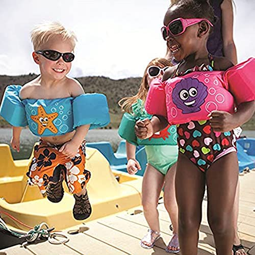 SHUKOES Chaleco De Natación para Niños, Chaqueta De Entrenamiento De Natación, Bandas De Flotadores para Brazos, para Niñas Y Niños Que Aprenden a Nadar (14-25 Kg),D