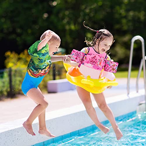 SHUKOES Chalecos De Natación para Niños, Flotadores con Correa Ajustable Y Hebilla De Seguridad, para Niños, Niñas Y Jóvenes De 2 a 8 Años, De 14 a 25 Kg,F