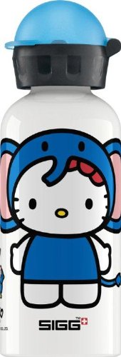 Sigg 8424.00 - Botella de Deportes (0,4 l), diseño de Hello Kitty con Disfraz de Elefante, Color Blanco