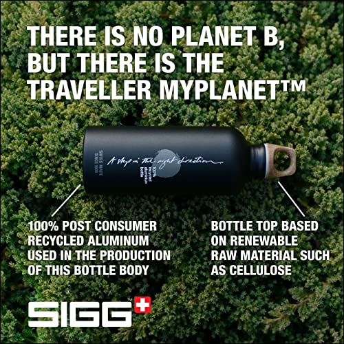 SIGG Traveller MyPlanet Journey Botella cantimplora (0.6 L), botella hermética neutral para el clima, botella de aluminio ligera fabricada en Suiza