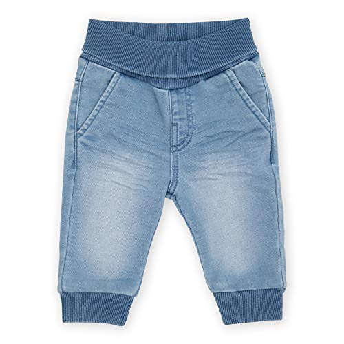 Sigikid Baby-Mädchen Sweat Denim mit Klecks, Größe 062-098 Jeans, Azul Claro, 92 cm para Bebés