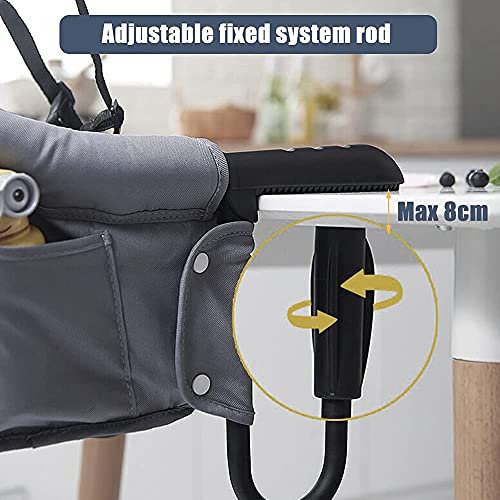 Silla de Bebé Plegable para Mesa, Silla Alta para Bebé, Asiento de Mesa Portátil para Bebé, Silla Elevadora para Niños con Cinturón de Seguridad, Silla de Mesa Plegable para el Hogar y Los Viajes