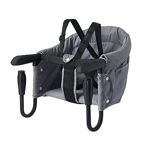 Silla de Bebé Plegable para Mesa, Silla Alta para Bebé, Asiento de Mesa Portátil para Bebé, Silla Elevadora para Niños con Cinturón de Seguridad, Silla de Mesa Plegable para el Hogar y Los Viajes