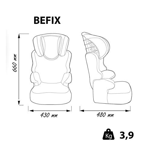 Silla de coche elevador BEFIX grupo 2/3 (15-36kg) - 4 estrellas ADAC -Spiderman Marvel