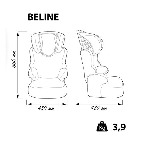 Silla de coche Nania grupo 1/2/3 - (9-36 kg) con protección lateral fabricada en Francia