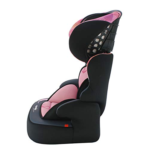 Silla de coche para Bebe BELINE grupo 1/2/3 (9-36kg), con proteccion lateral -Flamingo