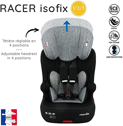 Silla de coche para Bebe isofix RACER grupo 1/2/3 (9-36kg) avec assise - con proteccion lateral -Nania