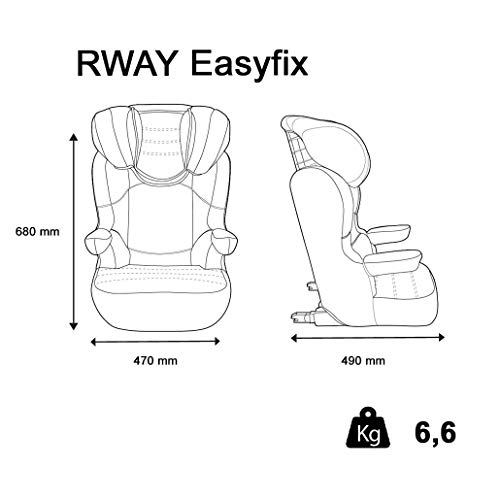 Silla de coche para elevador RWAY easyfix grupo 2/3 (15-36kg) - con proteccion lateral - Disney Princess