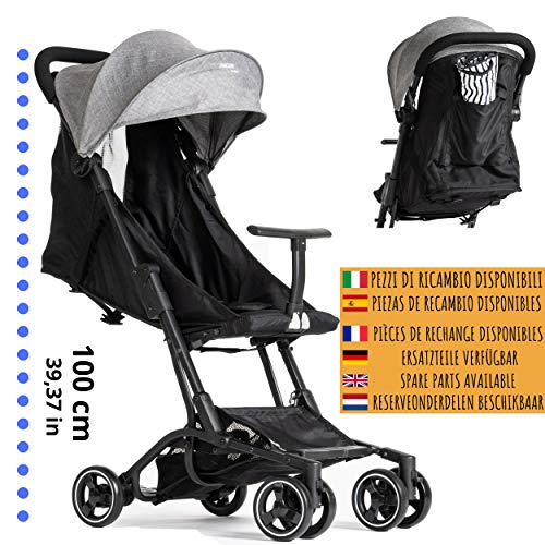 Silla de Paseo Piuma0+ Platinum Ultraligero 2.0 De Viaje Reclinable Súper Equipado de 3 meses hasta 25 Kg Plegable Cochecito Compacto y Carrito Ligero Cinturón de 5 Puntos, Se puede llevar en el Avión