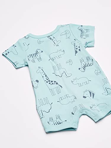 Simple Joys by Carter's 3-Pack Neutral Snap-up Rompers Mono, Jirafa/Estampado de Osos, 6-9 Meses, Pack de 3