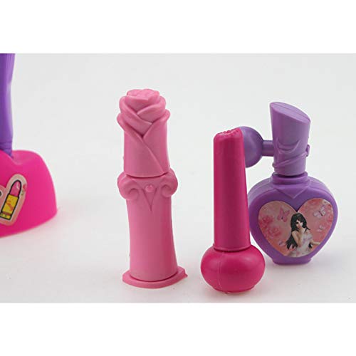 Skyeye Conjunto de Juguete de la Joyería de la Casa de Juego para Niños Simulación Tocador de Maquillaje Tacones Altos Secador de Pelo Regalo de la Muchacha Joyería