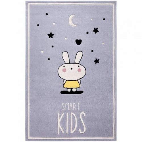 Smart Kids Conny Moderno Marca Alfombra, poliacrílico, Gris, 170 x 110 x 1 cm