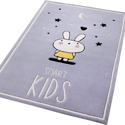 Smart Kids Conny Moderno Marca Alfombra, poliacrílico, Gris, 170 x 110 x 1 cm