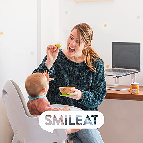 Smileat - Tarritos Ecológicos de Manzana, Pera y Cereales, Ingredientes Naturales, Para Bebés a partir de los 4 Meses - Pack de 12x130g - 1560g