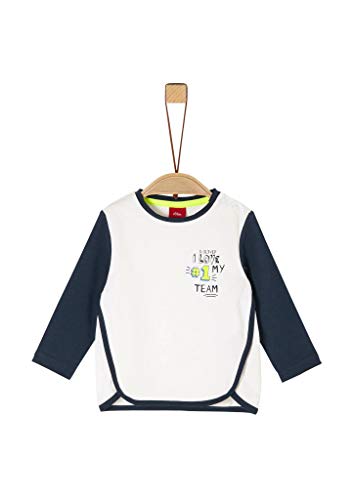 s.Oliver Junior T-Shirt Langarm Camiseta , crema ( 210 ) , 80 para Bebés