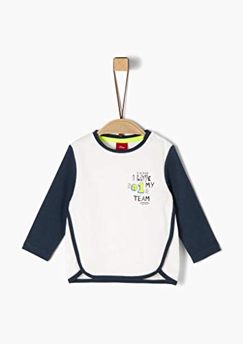 s.Oliver Junior T-Shirt Langarm Camiseta , crema ( 210 ) , 80 para Bebés