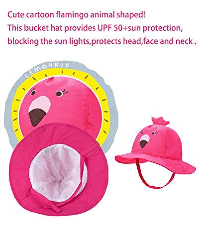 Sombrero para bebé con protección UV UPF 50+ de secado rápido, gorra con visera con protección UV Flamingo. 2-4 Años