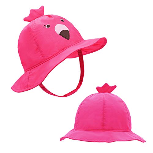 Sombrero para bebé con protección UV UPF 50+ de secado rápido, gorra con visera con protección UV Flamingo. 2-4 Años