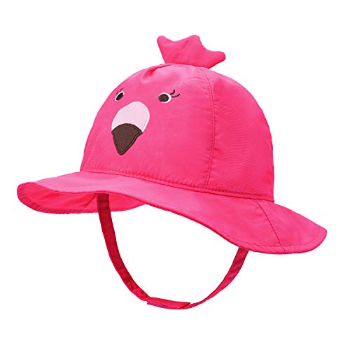 Sombrero para bebé con protección UV UPF 50+ de secado rápido, gorra con visera con protección UV Flamingo. 2-4 Años