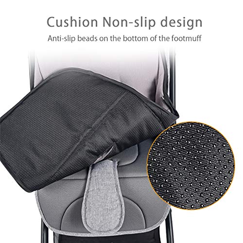 SONARIN Saco Silla de Paseo universal, Impermeable y a prueba de viento,Protección antideslizante,Cosy Toes, Forro Polar térmico Deluxe,para Sillas de paseo,Cochecito(Gris)