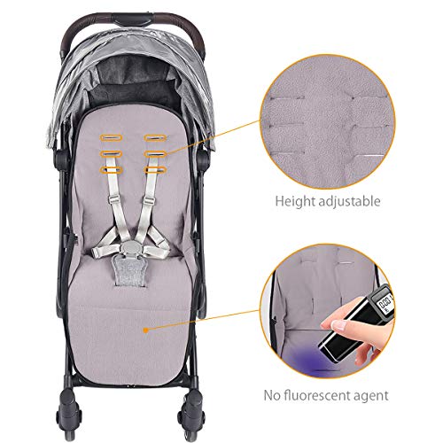 SONARIN Saco Silla de Paseo universal, Impermeable y a prueba de viento,Protección antideslizante,Cosy Toes, Forro Polar térmico Deluxe,para Sillas de paseo,Cochecito(Gris)