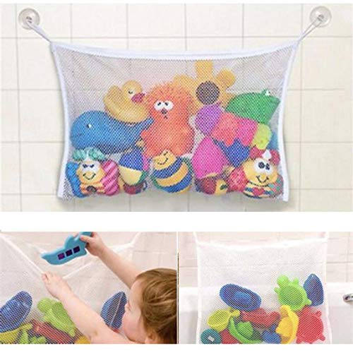 sprwater Juguetes de baño Organizador Durable del Juguete del bebé Hamaca Bolso Colgante con 2 ventosas Usual