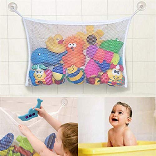 sprwater Juguetes de baño Organizador Durable del Juguete del bebé Hamaca Bolso Colgante con 2 ventosas Usual