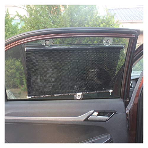 Srfghjs Cortina de Coche Coche del PVC telescópico del Parabrisas del Obturador Negro La luz del Sol Duradero Mosquito Polvo Protección Cortina con