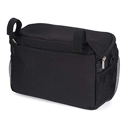 SSXPNJALQ Empresa Impermeable Bolsa de Cochecito Infantil Organizador multifunción Pájaro Pañal Nappy Chang Bolsa de Mamá Bolsa de Silla de Ruedas Película Prom Prom (Color : Black)