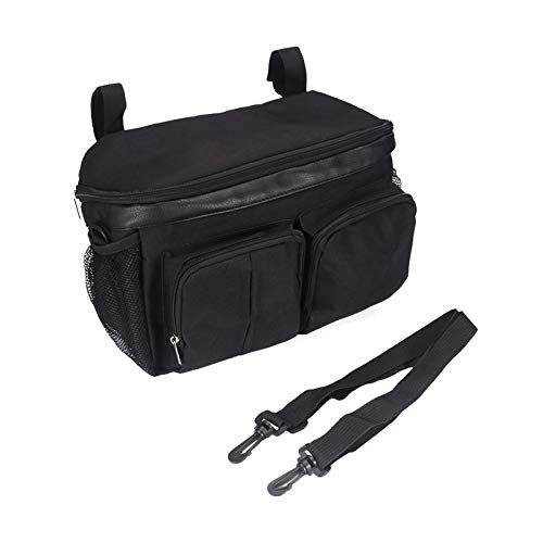 SSXPNJALQ Empresa Impermeable Bolsa de Cochecito Infantil Organizador multifunción Pájaro Pañal Nappy Chang Bolsa de Mamá Bolsa de Silla de Ruedas Película Prom Prom (Color : Black)