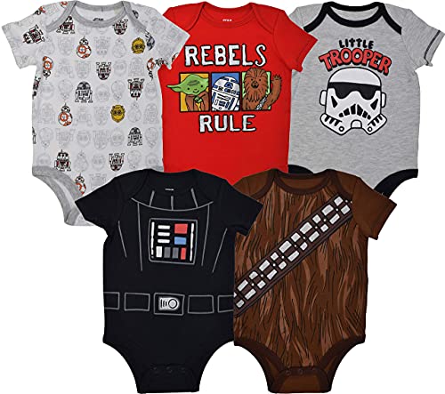 Star Wars Baby Boys 5 Pack Bodysuits