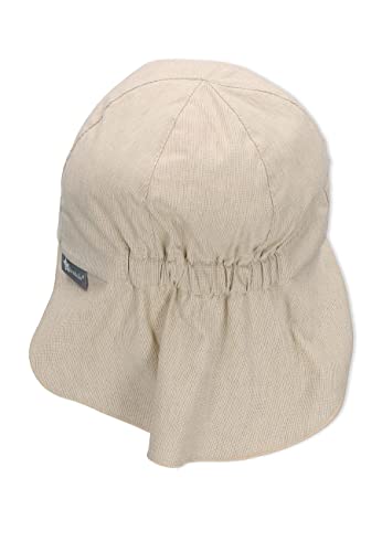 Sterntaler Gorro con visera y protector de cuello, Con cintas, Edad: 12-18 meses, Tamaño: 49, Gris claro