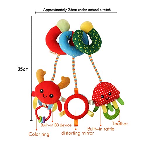 Stuurvnee Cuna de Bebé Cama Alrededor de la Cama Sonajero de Juguete Cochecito de Bebé Alrededor de la Cama Colgante de Felpa CóModo Juguete Apaciguar MuñEca HipopóTamo