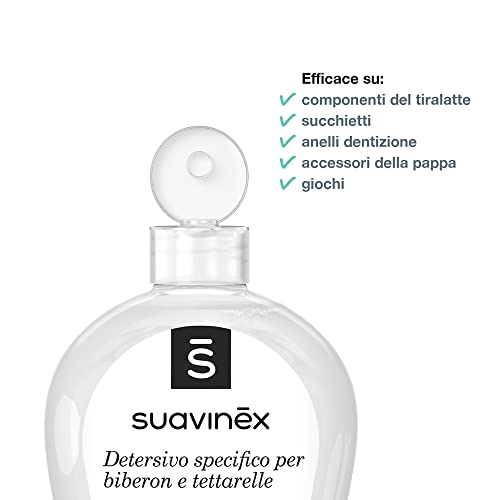 Suavinex Multipack - Limpiador para biberones y tetinas sin perfume ni residuos, 3 x 500 ml