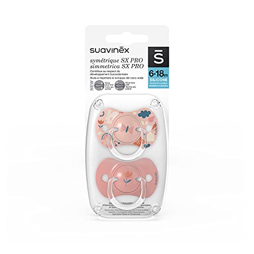 SUAVINEX Sx Pro Forest Rose 307357 - Chupetes (6/18 meses, 2 unidades)