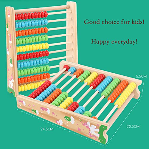 Sunshine smile Ábaco de Madera, Juguete Montessori, Abacus Rake Slider,Juguetes educativos matemáticos de Madera,Juguete de Mesa de multiplicación,Tabla de multiplicar de Madera