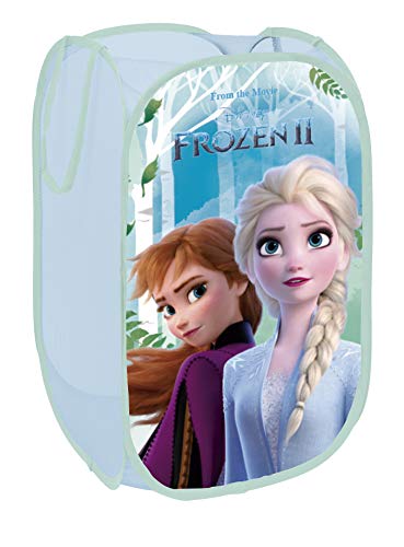 Superdiver Cesta Plegable Infantil de Tela con Asas - Motivo Disney Frozen 2 I Cubos Organizador para Ropa y Juguetes (58x36x36) Cuarto de Niños I Contenedor Habitacion Niñas I Cesto Dormitorio Bebe