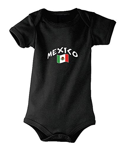 Supportershop Body México negro unisex bebé FR: S (talla del fabricante: 3-6 meses)