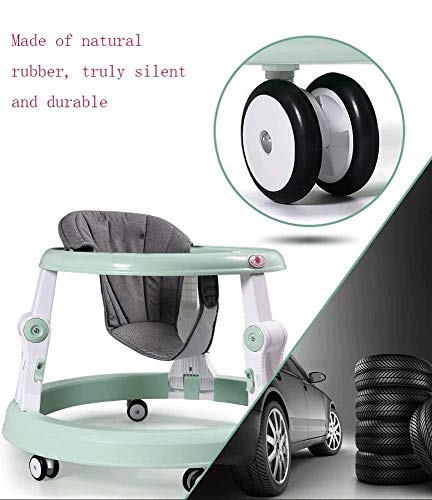 SZNWJ ygqtbc Bebé walkerBaby Walker multifunción Anti-vuelco de un Toque Infantil Plegable Andador Muchachos de Las niñas (Color : Red)