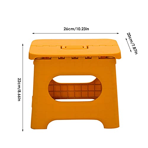 Taburete plegable de plástico, taburete de pie portátil para silla, taburete de camping portátil, taburete de jardín plegable para jardín, cocina, cuarto de baño, 26 x 22 x 20 cm